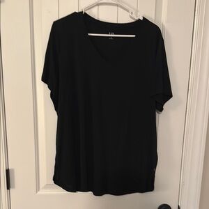 Women's Black GAP V-Neck Top